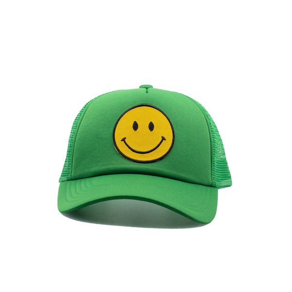 Smiley Face Green Cap